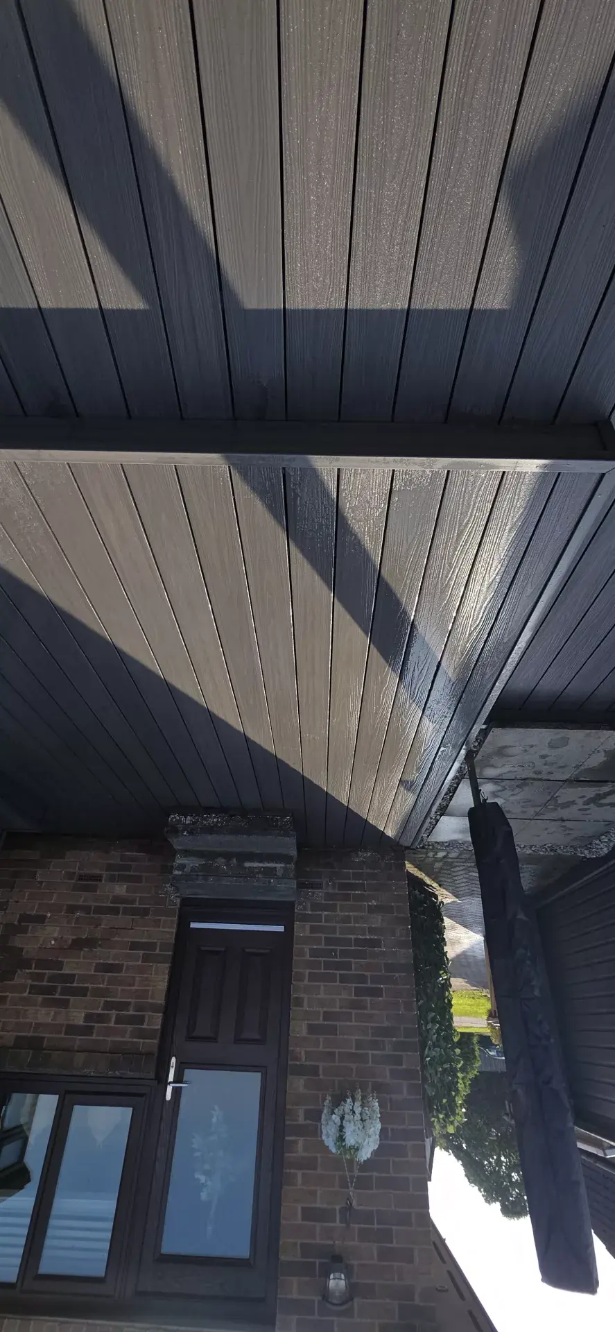 New composite decking installation